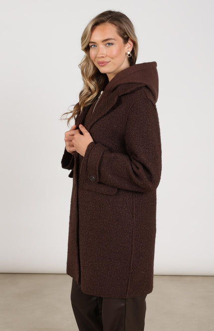 Jacket Mirthe Boucle Chocolate NKF12009