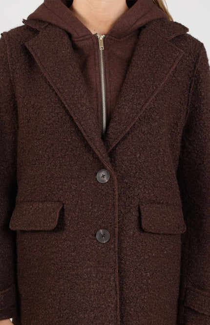 Jacket Mirthe Boucle Chocolate NKF12009