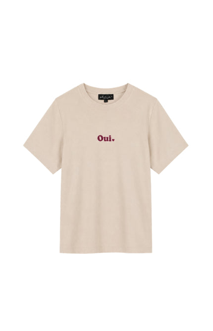 T-shirt Oui Offwhite Merlot
