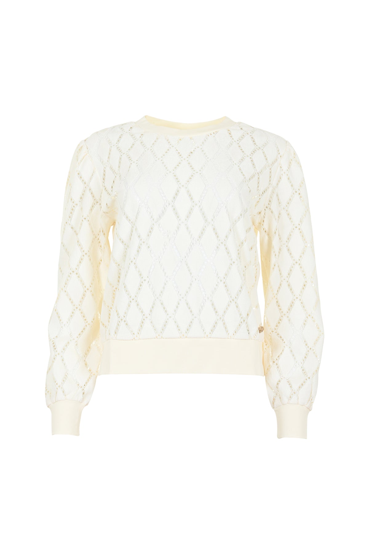 Maicazz & Zizo Percie Diamond Holes sweater met opengewerkte details en zachte, comfortabele pasvorm.