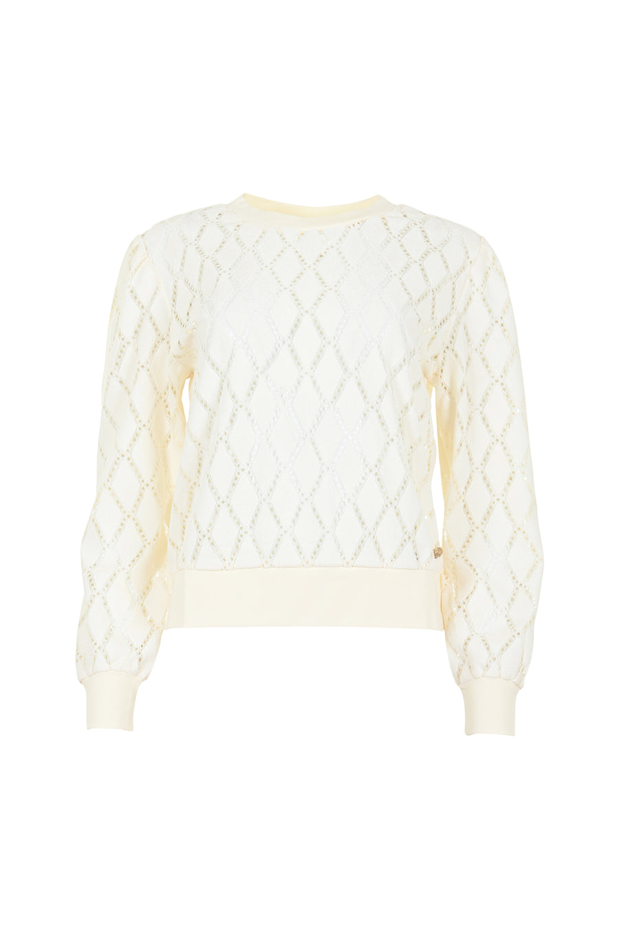 Maicazz & Zizo Percie Diamond Holes sweater met opengewerkte details en zachte, comfortabele pasvorm.