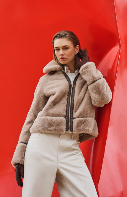 Rino & Pelle Jacket Lambra Oat Stretchshop.nl