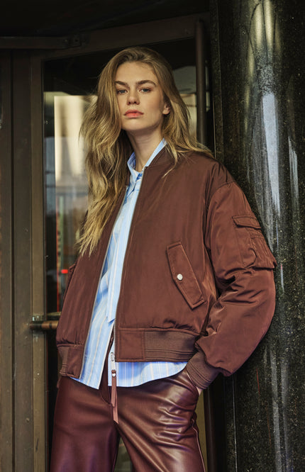Rino & Pelle Jacket Djenna Fudge Cloak And Light Blue Stretchshop.nl