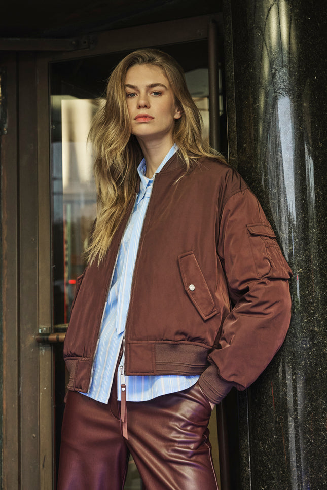 Rino & Pelle Jacket Djenna Fudge Cloak And Light Blue Stretchshop.nl