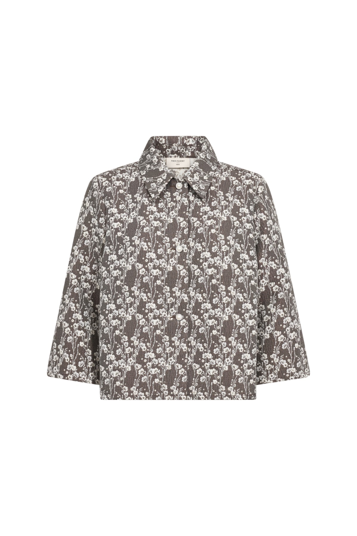 Freequent Fqfally Mole Star offwhite jas met sterdetails, stijlvolle damesjas met zachte stof en casual pasvorm