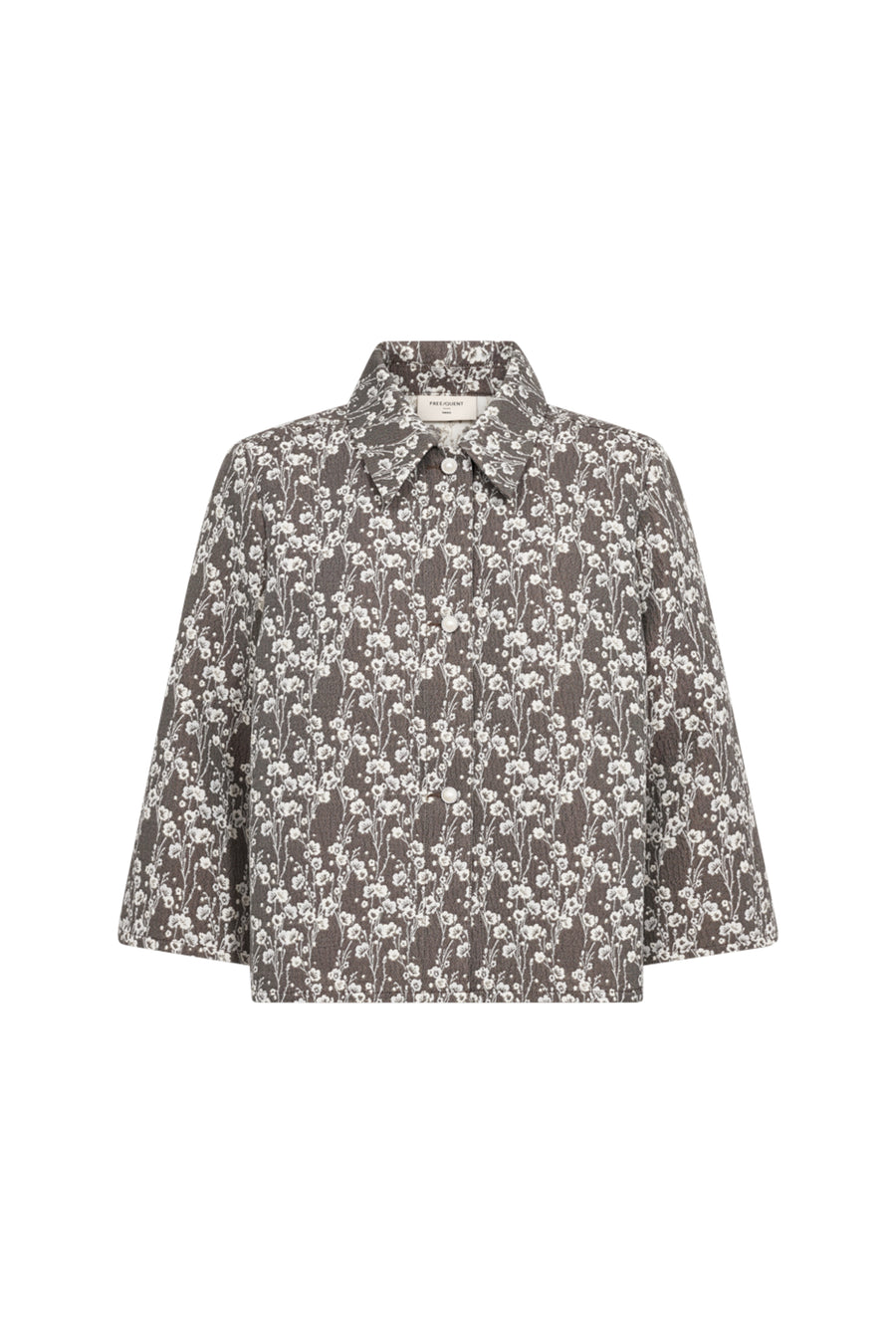 Freequent Fqfally Mole Star offwhite jas met sterdetails, stijlvolle damesjas met zachte stof en casual pasvorm