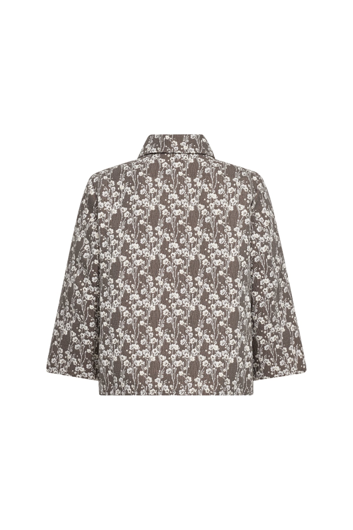 Offwhite Freequent Fqfally Mole Star jas met opvallende sterdetails en zachte stof, gedragen door een model.