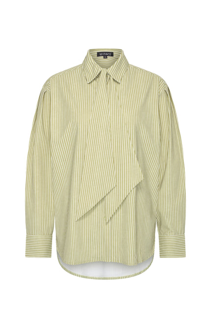 Travel Blouse Oversized Bow Stripe Print Winter Pear 202875