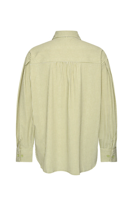 Travel Blouse Oversized Bow Stripe Print Winter Pear 202875