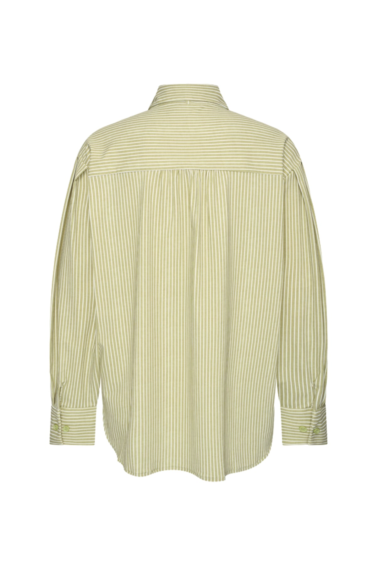 Oversized reisblouse van Mi Piace met strik en streepprint, geschikt voor winter, met een elegante en comfortabele pasvorm.