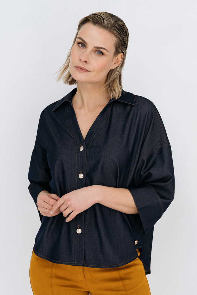 Blouse Petunia Denim Blue