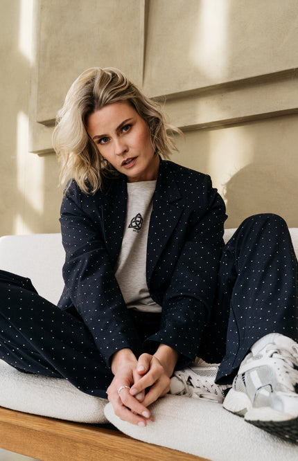 Jacket Sila Navy Silver