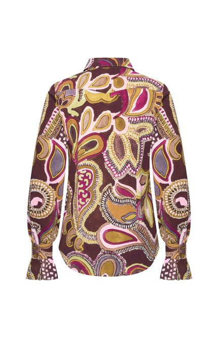 Travel Blouse Big Paisley Print Multicolour 202108
