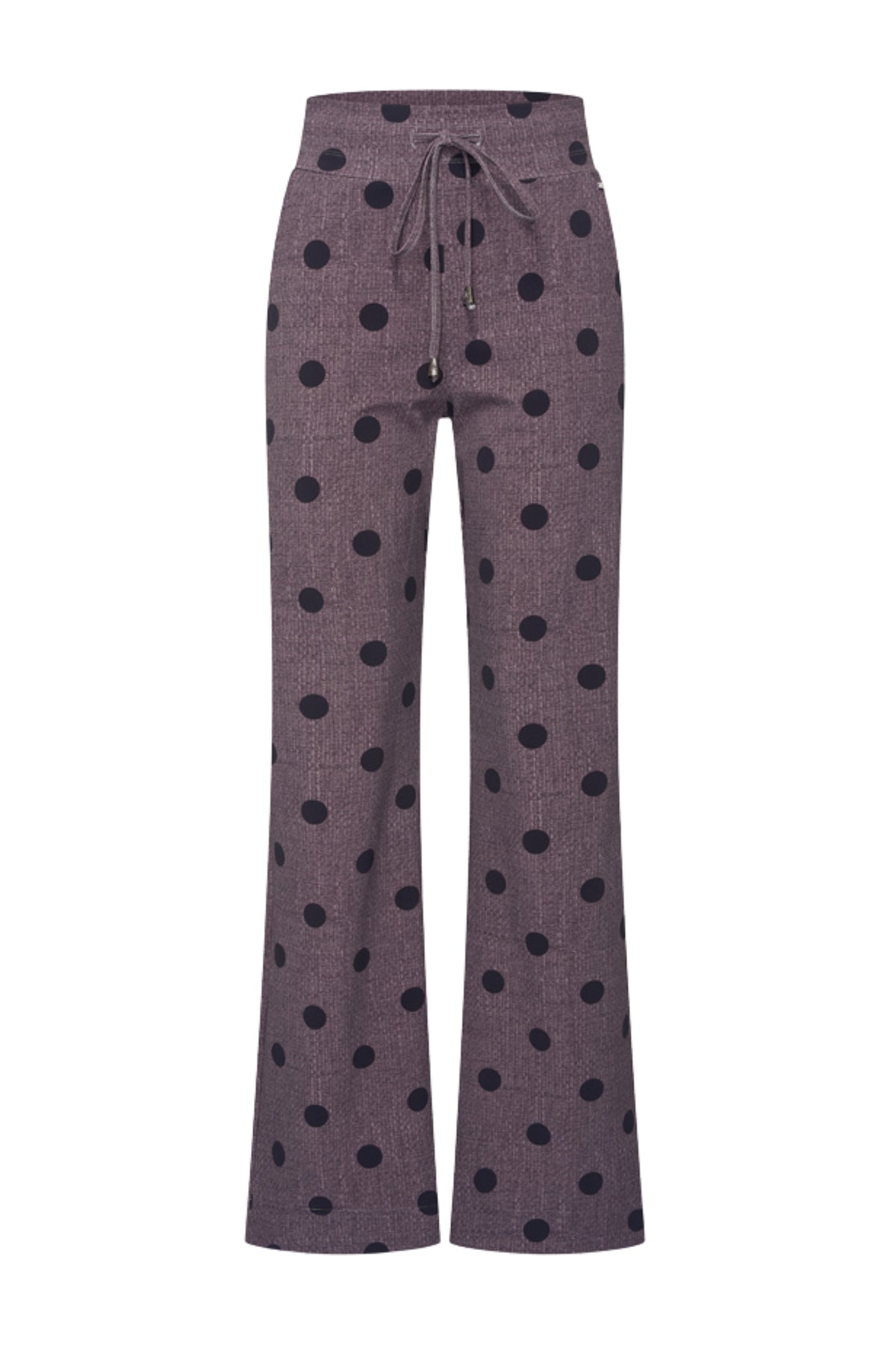 Grijze winter travel broek van Mi Piace met dot structuur en comfortabele pasvorm, geschikt voor reizen en koud weer.