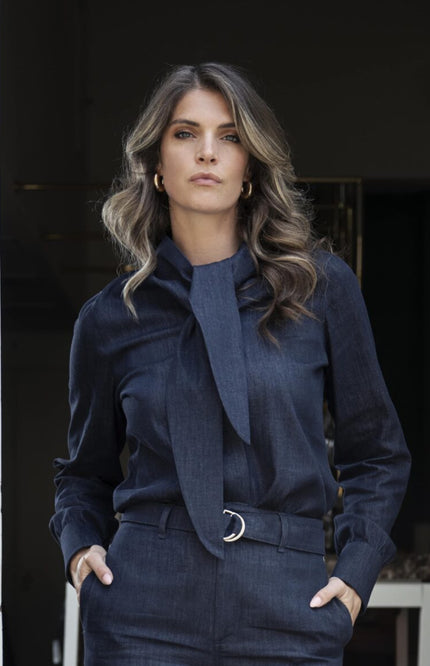 Blouse Danna Dark Blue Melange