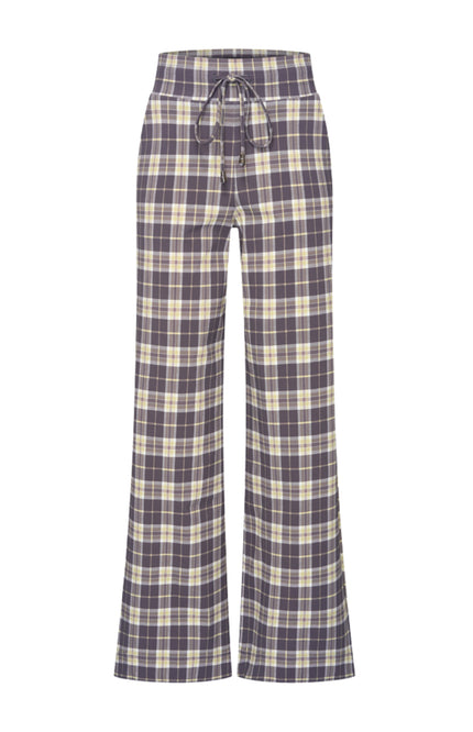 Heavy Travel Broek Autumn Check Print Winter Pear 202433A