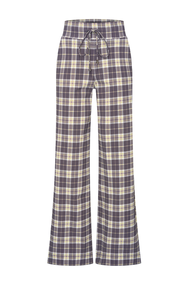 Heavy Travel Broek Autumn Check Print Winter Pear 202433A