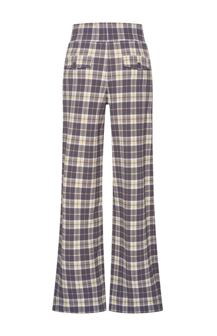 Heavy Travel Broek Autumn Check Print Winter Pear 202433A