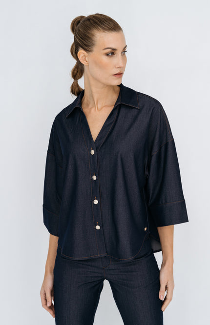 Blouse Petunia Denim Blue