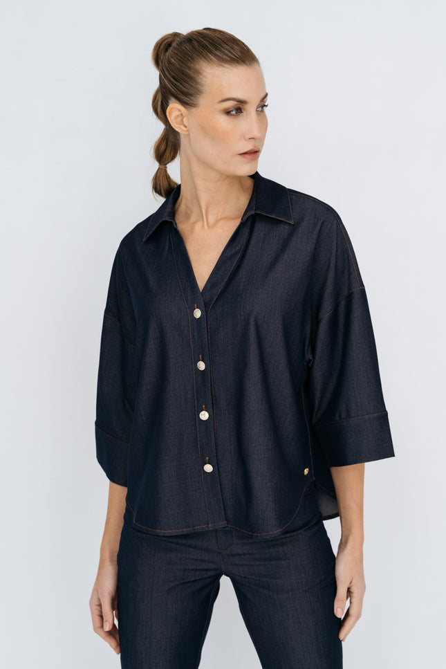 Blouse Petunia Denim Blue