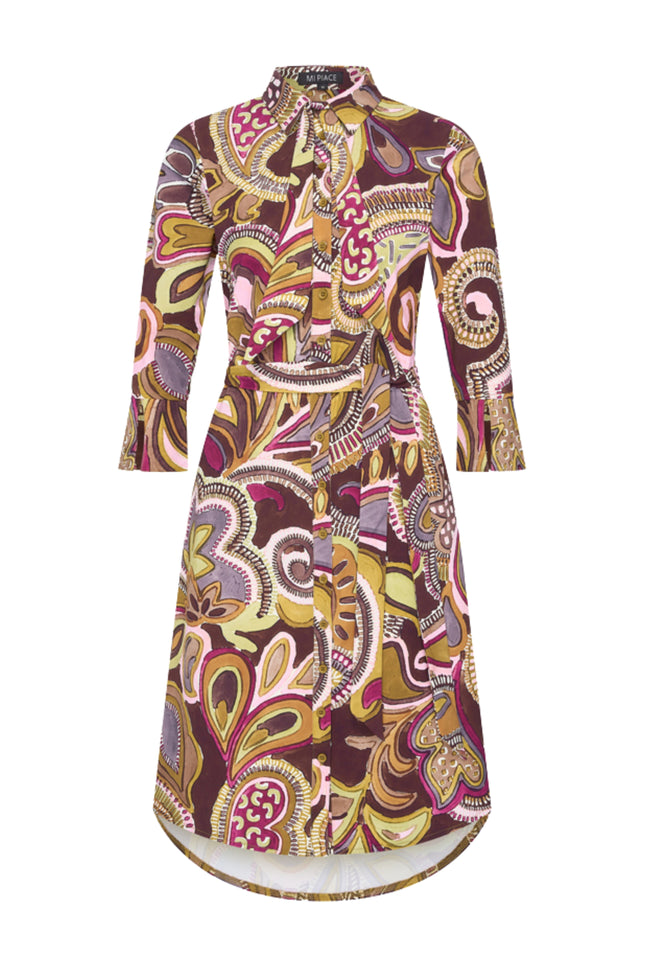 Travel Jurk Bow Big Paisley Print Multicolour 202708