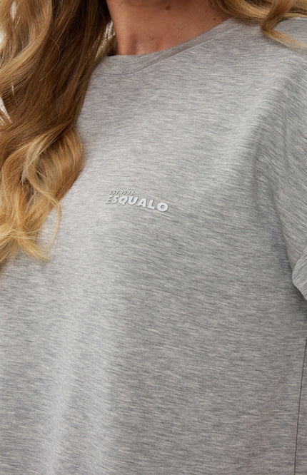 T-shirt Oversized Modal Light Grey Melange F25.05505