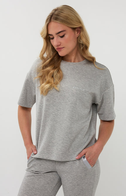 T-shirt Oversized Modal Light Grey Melange F25.05505