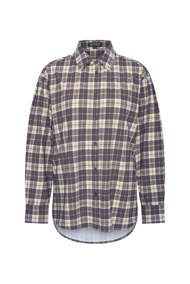 Travel Blouse Light Autumn Check Print Winter Pear 202863