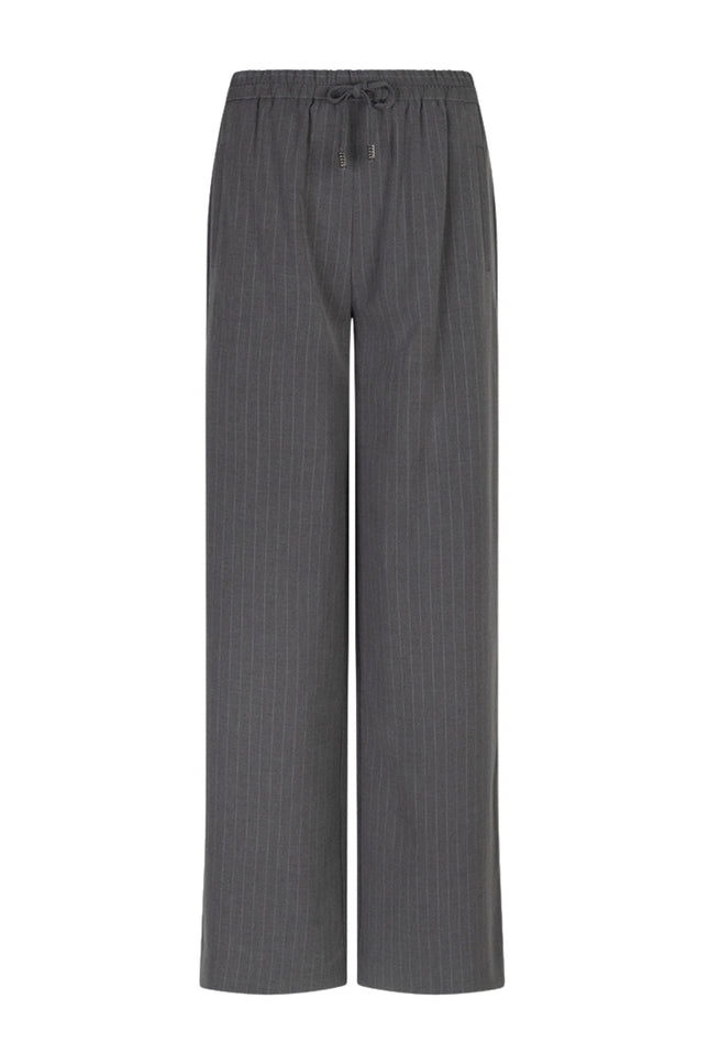 Broek Drawstrings Pinstripe Grey Melange F25.10548