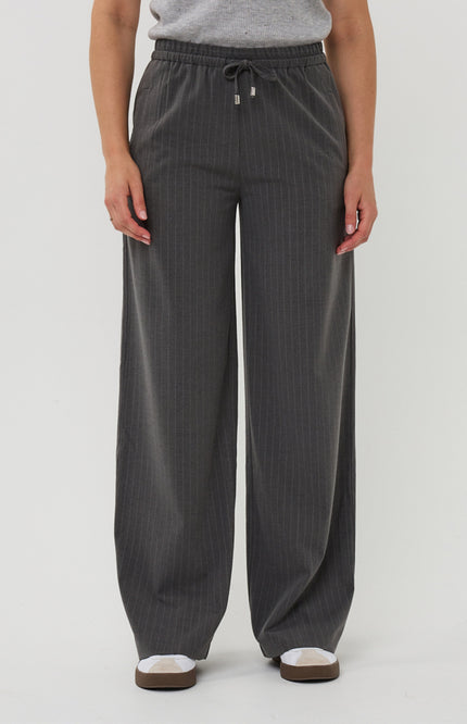Broek Drawstrings Pinstripe Grey Melange F25.10548