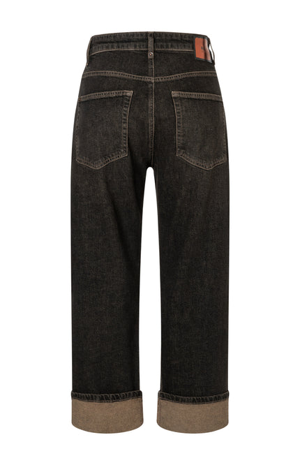 Jeans Baggy Brown Tinted Black Wash 2321-D958