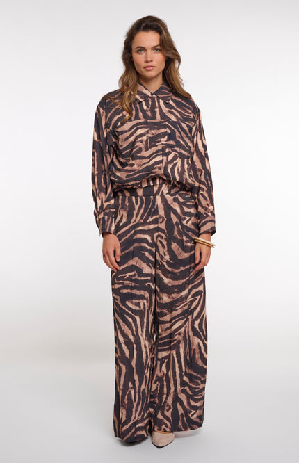 Rino & Pelle Jacket Auda Brown Zebra Stretchshop.nl