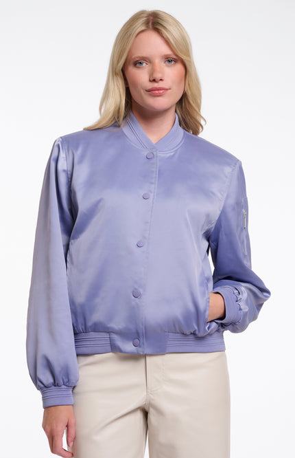 Rino & Pelle Jacket Banner Bomber Brushed Blue Stretchshop.nl