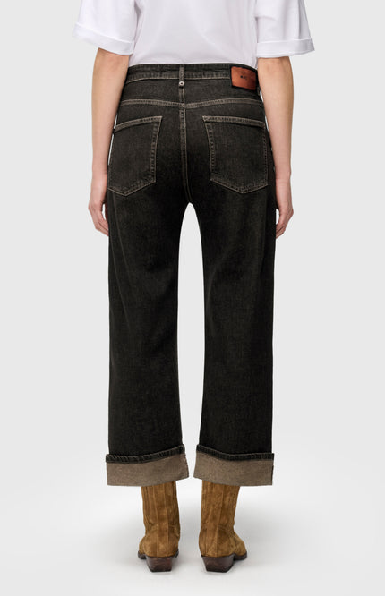 Jeans Baggy Brown Tinted Black Wash 2321-D958