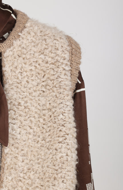 Gilet Lana Sand Taupe NKF08031