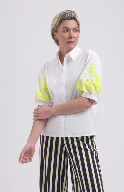 Lady Day Travel Blouse Flyn White L30.701.3261 Stretchshop.nl