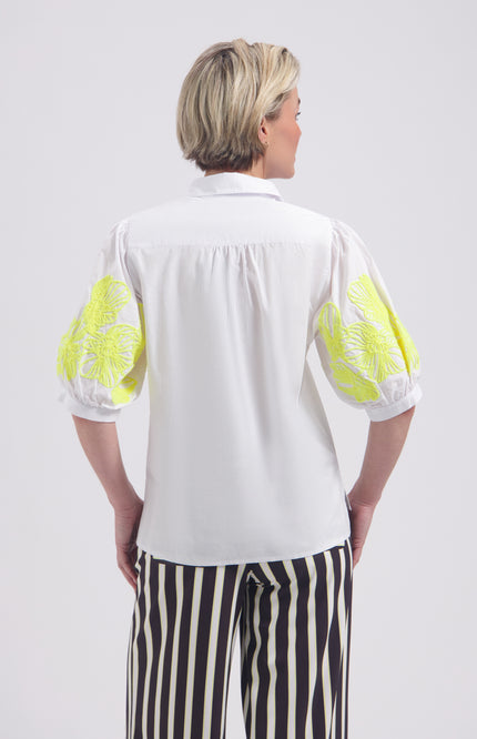 Lady Day Travel Blouse Flyn White L30.701.3261 Stretchshop.nl