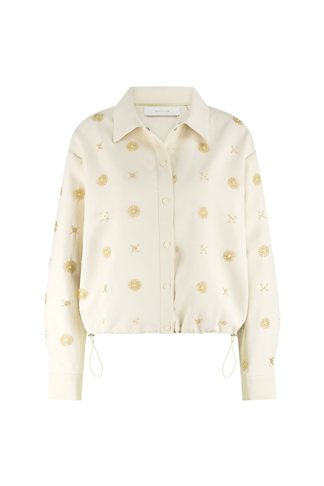 Blouse Newport Embroidery Offwhite Gold NKF02056