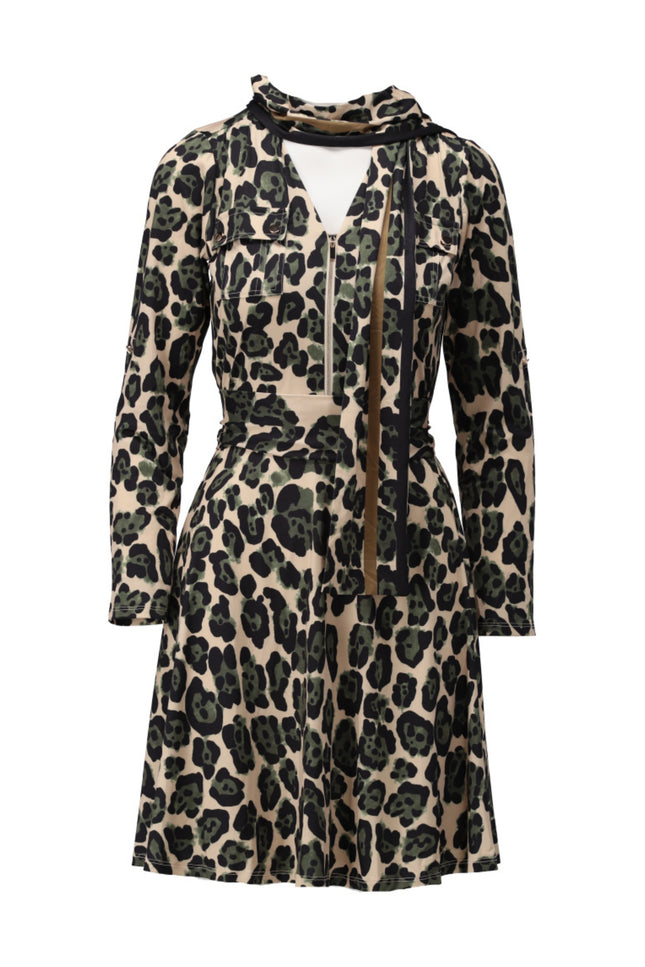 Jurk Met Luipaard Print B111-P014