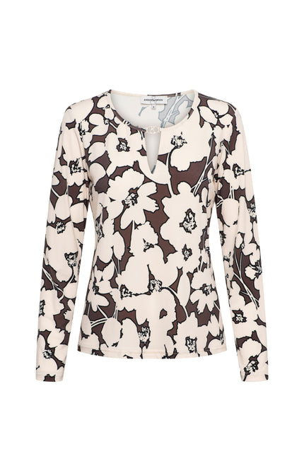 Top Vigo Big Flower Chocolate Multi TO313