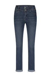Zware grijze-blauwe denim broek van Red Button, model Camilla, met rechte snit en modieuze uitstraling.