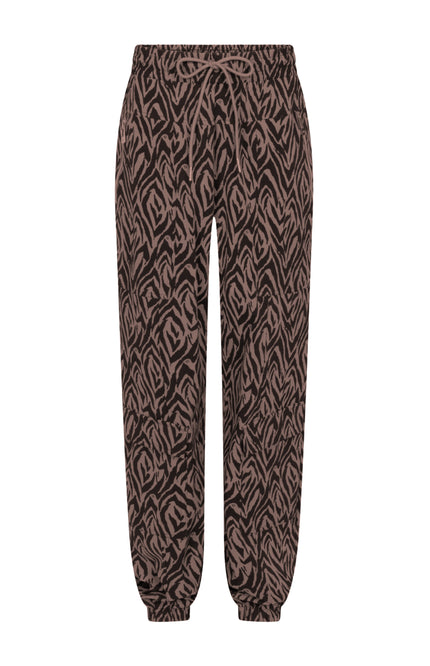 Travel Broek Fleur Mocha Navy 254