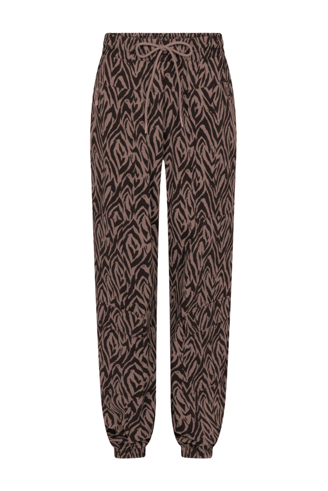 Travel Broek Fleur Mocha Navy 254