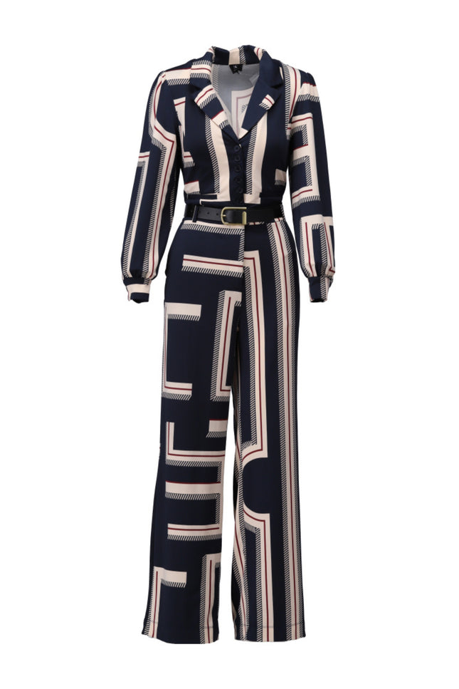 Jumpsuit Met Design & Riem B331-P050