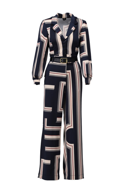 Jumpsuit Met Design & Riem B331-P050