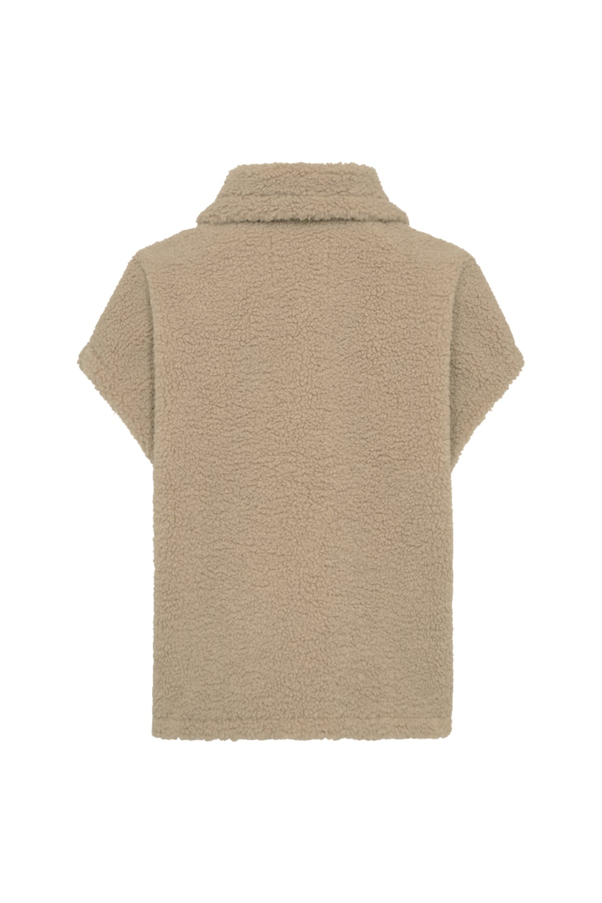 Taupe Freequent Fqlamby jacket voor dames, stijlvolle en warme jas met rits en capuchon, gedragen door een model.