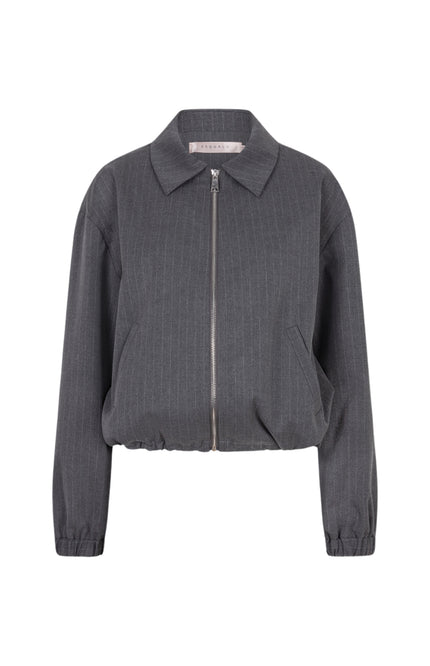 Jacket Bomber Pinstripe Grey Melange F25.10546