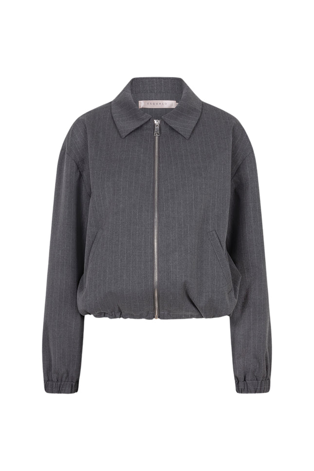 Jacket Bomber Pinstripe Grey Melange F25.10546