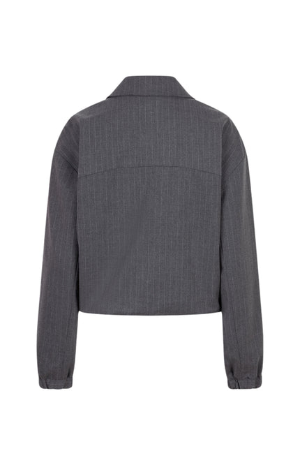 Jacket Bomber Pinstripe Grey Melange F25.10546