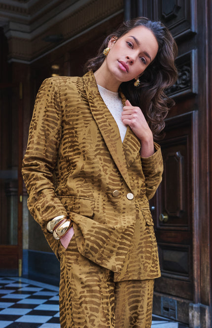 Blazer Animal Jacquard Olive F25.04505